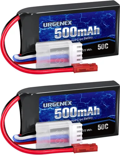 Batería Lipo de 11.1 V 500 mAh 3S 50C de alta tasa de descarga RC con enchufe JST recargable Lipos para RC Avión Racing Drone Helicóptero Quadcopter