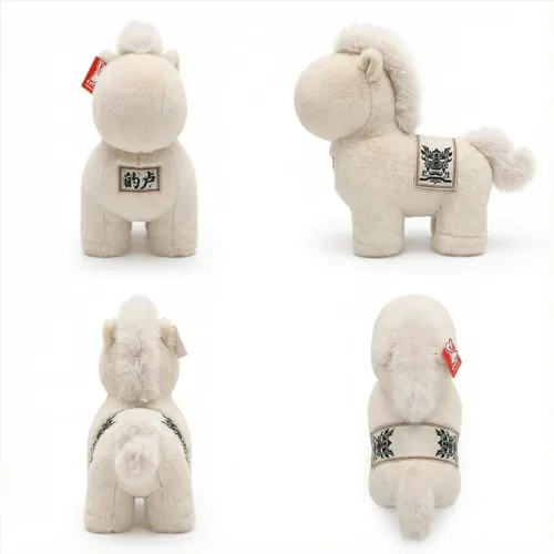 Miniatura 5 de Animales de peluche del Año del Caballo 2026 - Juguetes de peluche suaves de peluche, juguetes de mascota decoración del zodiaco, juguete suave