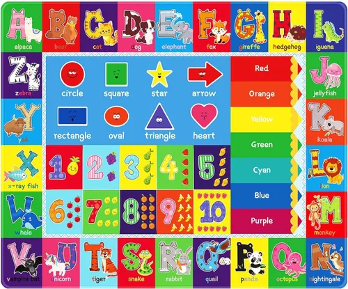Alfombra infantil para sala de juegos, alfombra educativa ABC, alfombra suave antideslizante para bebé, alfombra de juego para bebé, alfombra del
