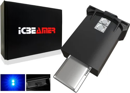 Miniatura 20 de ICBEAMER Smart USB 1-Paquete (Azul) Luz de Noche LED Automática Plug-in Miniatura para Coche, Van, Pickup, Camión, Interior, Maletero, Iluminación