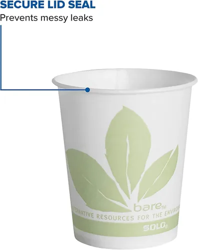 Miniatura 6 de SOLO R53BB-JD110 - Vaso de papel tratado para agua/recarga, 5 oz. de capacidad, 2.5" x 2.8", desnudo (caja de 3,000)