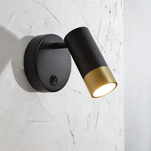 Miniatura 16 de DUHU Aplique de pared LED redondo, lámpara de pared de cemento gris cableada, lámpara de pared minimalista con diseño de acabado elegante