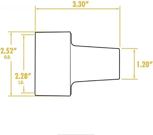 Miniatura 2 de ZYAMY Juego de accesorios universales de 2-1/2 pulgadas, adaptador de manguera de aspiradora de tienda, reductor para mangueras de 1.5 y 1.25