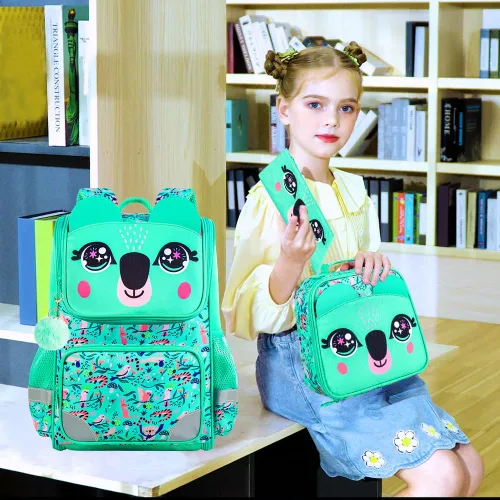 Miniatura 22 de KLFVB Mochila de 3 piezas para niñas y niños, bolsa de libros de dinosaurio de unicornio de 15 pulgadas con lonchera, bolsa escolar preescolar