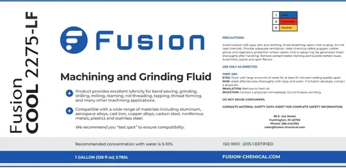 Miniatura 5 de Fusion Chemical - Fluido de mecanizado con baja espuma Fusion Cool 2275 LF Refrigerante de uso general con bajo olor excepcional, alta