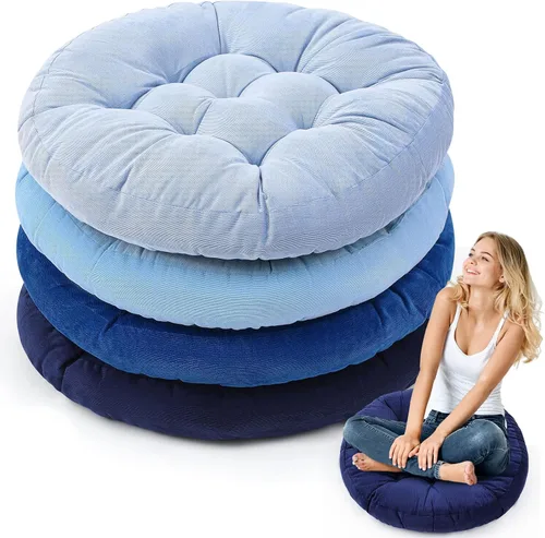 Miniatura 27 de Almohadas de suelo Jerify 22 x 22 Pulgadas Redondas Cuadradas Grandes Almohada de meditación para piso para aula Meditación para adultos Almohada
