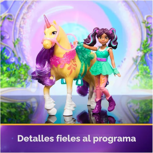 Miniatura 3 de Unicorn Academy, Set de Poder de Amistad de Ava y Leaf con Silla de Montar y Accesorios, Muñecas y Juguetes de Unicornio, Regalos y Pequeños