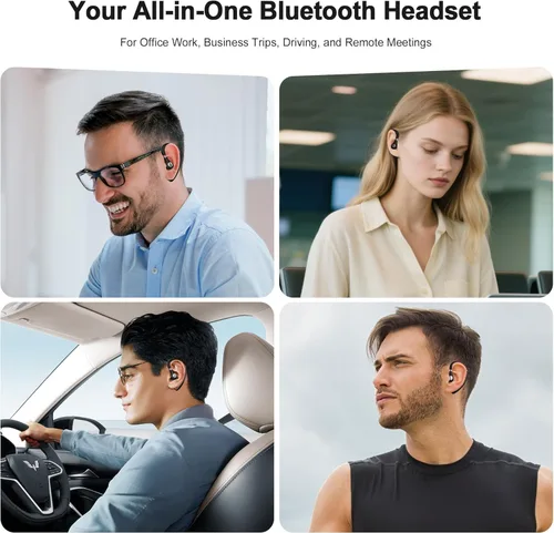 Miniatura 5 de SneKa Auriculares Bluetooth, auricular Bluetooth inalámbrico con funda de carga de 500 mAh, tiempo de conversación de 72 horas y para teléfonos