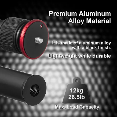 Miniatura 9 de MINIFOCUS Extensión de trípode de 2 secciones y trípode de cámara compacta