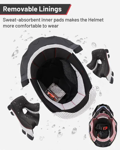 Miniatura 4 de Youth Dirt Bike Helmet for Boys & Girls with Goggles & Gloves for 8-18 Years Old, DOT Certified Kid ATV Helmet Motocross Off Road