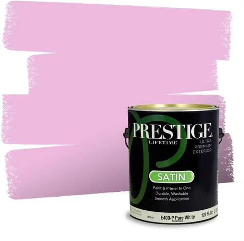 Miniatura 680 de Prestige Paints Pintura exterior e imprimación en uno, 1 galón, plano, coincidencia comparable de Valspar* Amber Rose*