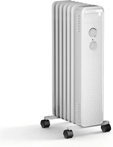 Miniatura 9 de ZAFRO 1500 W Calentador Eléctrico de Radiador Lleno de Aceite con Termostato Ajustable, Protección Contra Sobrecalentamiento y Vuelco, Bajo Nivel
