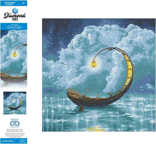 Miniatura 14 de DIAMOND ART BY LEISURE ARTS Batik Poppies, 16 x 20 pulgadas, kits avanzados de pintura de diamantes para adultos, arte para adultos, kit, pintura