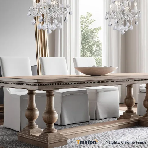 Miniatura 4 de Candelabros modernos de cristal para comedor, pequeños cristales para dormitorio, comedor, pasillo, isla de cocina, baño, armario