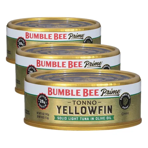 Miniatura 14 de BUMBLE BEE Atún blanco sólido de primera calidad en agua, bajo en sodio, atún enlatado, alimento rico en proteínas, lata de 5 onzas