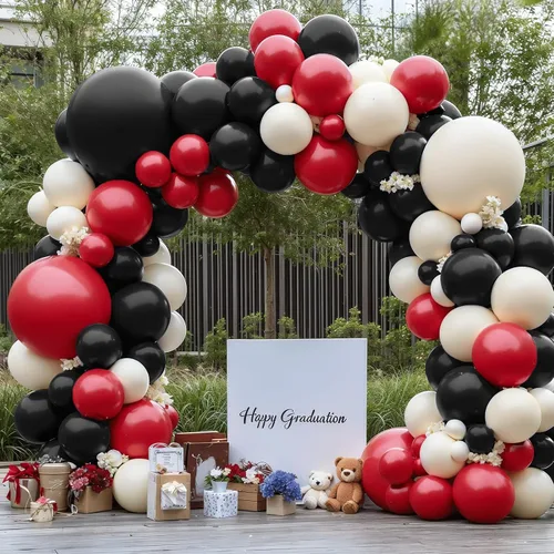 Miniatura 18 de Kit de Arco de Globos Azul Polvoriento Dorado, Kit de Arco de Globos Pastel de Doble Relleno Azul Claro Azul Oscuro Mezclilla Azul Pálido con Globos
