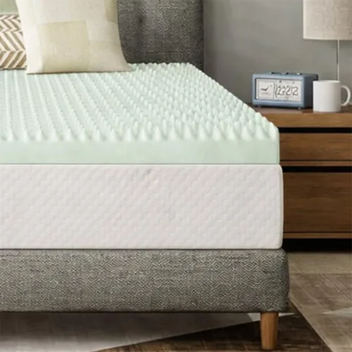 Miniatura 3 de 2-Inch Convoluted High Density Foam Mattress Topper, CertiPUR-US Certified for Superior Comfort and Support, Full, Green