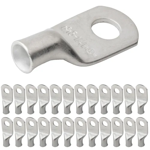Miniatura 223 de SELTERM 5 piezas terminales de cable de cobre estañado 1/0 AWG perno de 1/2", extremos de cable de batería, terminales de anillo, conectores