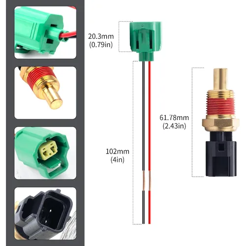 Miniatura 2 de Sensor de temperatura del refrigerante del motor 5S1500 56027873 con cableado del conector