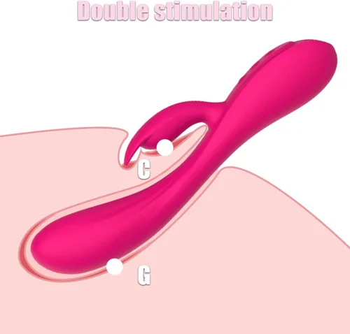 Miniatura 3 de Vibrador Conejo Vibrador Punto G Consolador para Mujeres Clítoris Doble Vibración Pezón para Adultos Juguetes Sexuales