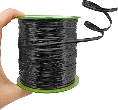 Miniatura 19 de HAHIYO 100 yardas/300 pies/91M Lazos de torsión de metal púrpura para pan, caramelo, café, bolsas de regalo, envoltorios de regalo, plástico, fiesta