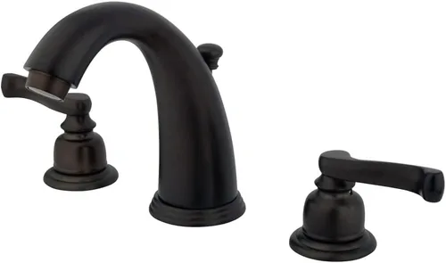 Miniatura 6 de Kingston Brass KB982FL Royale Grifo de lavabo generalizado con latón emergente, latón pulido, centro ajustable de 8 pulgadas