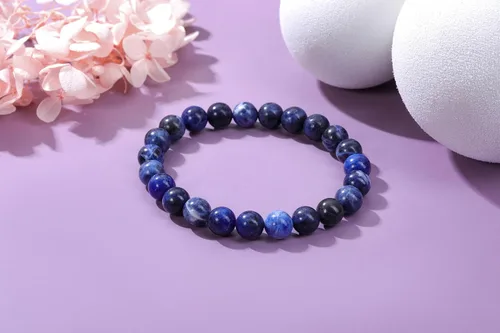 Miniatura 16 de Jovivi Pulsera elástica de cuentas redondas semipreciosas naturales – 0.315 pulgadas hecha a mano con cuentas de piedras preciosas curativas