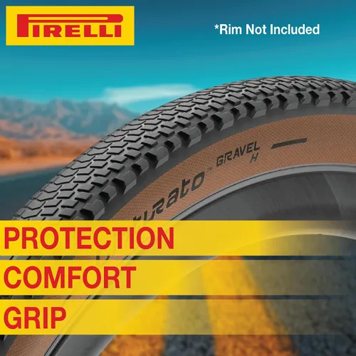 Miniatura 5 de Pirelli Cinturato Gravel H Classic 45-622 (700 x 45c) Neumático de bicicleta de grava diseñado para terreno compacto, compuesto SpeedGRIP para un