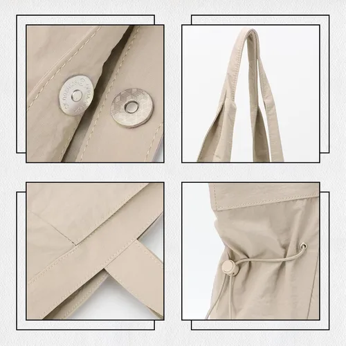 Miniatura 7 de Bolsa grande para mujer, bolsa de hombro ligera para viajes, playa, entrenamiento, compras