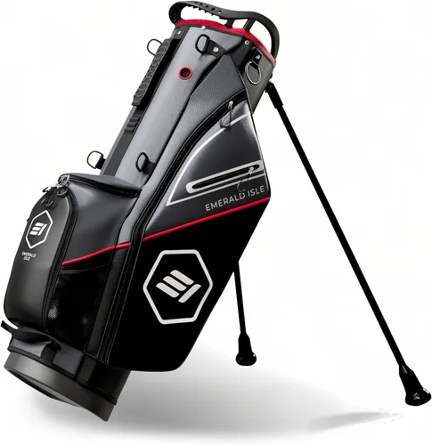 Miniatura 2 de Emerald Isle Bolsa de Golf de Pie con Divisor de Longitud Completa de 14 Vías, Bolsa de Transporte Resistente con Capucha para Lluvia, Múltiples