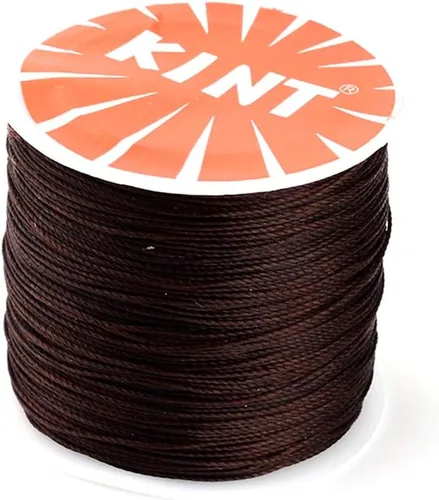 Miniatura 19 de Cordón de poliéster encerado de 119 yardas de 0.020 in, cuentas gruesas y coloridas pulseras de hilo trenzado para macramé para fabricación
