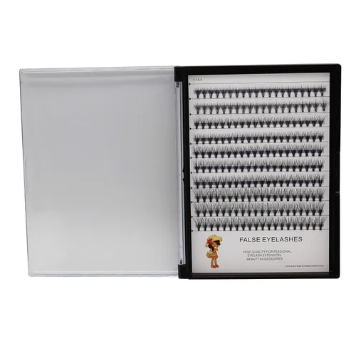 Miniatura 2 de Bodermincer Bandeja grande 20D, 10 filas, 8-10-0.472-0.551 in volumen mixto, extensiones de pestañas individuales de injerto de 8 a 0.551 in