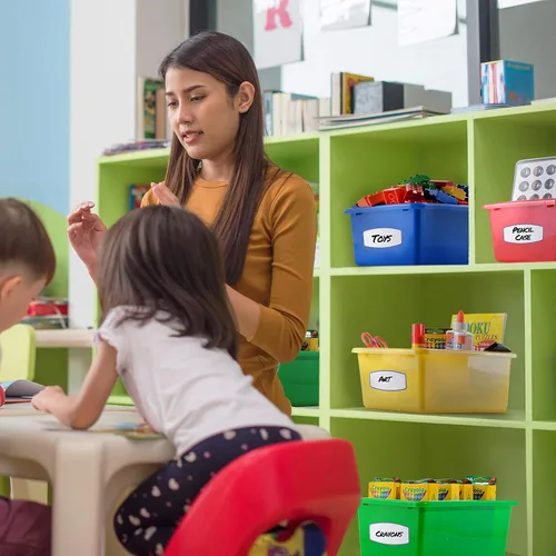 Miniatura 5 de Prextex Contenedores de almacenamiento de plástico para juguetes, paquete de 4 recipientes, caja de almacenamiento para organizadores de armario