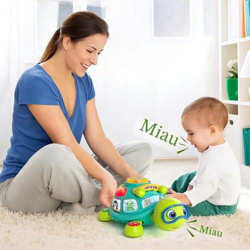 Miniatura 5 de ToddlerCley Juguetes para bebés de 6 a 12 meses, juguetes para gatear de tortuga musical para bebés de 7, 8, 9, 10 meses, juguete iluminado