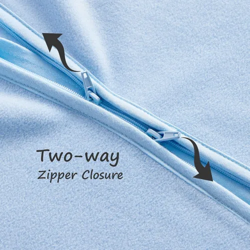 Miniatura 4 de DaysU Saco de dormir para bebé de microforro polar 1.0 TOG, manta portátil para bebé de 18 a 24 meses, sin mangas, con cremallera de 2 vías, saco