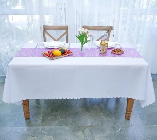 Miniatura 14 de JYFLZQ Mantel redondo negro de 70 pulgadas para mesas de 4 pies, lavable a máquina, duradero, tela de poliéster gruesa, para fiestas, banquetes