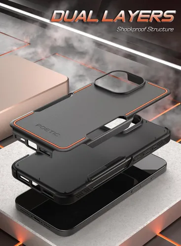 Miniatura 2 de Poetic Neon Series - Funda compatible con iPhone 15 Pro de 6.1 pulgadas (versión 2023), funda protectora de doble capa, resistente, resistente, Negro