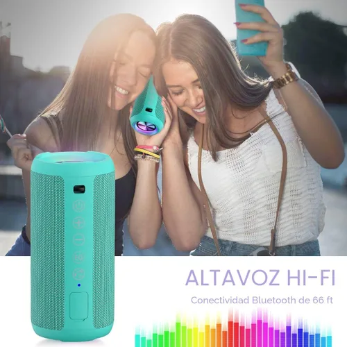 Miniatura 7 de Ortizan - Parlante Bluetooth 5.3, inalámbrico, impermeable IPX7, sonido estéreo de 24 W, graves profundos, luces RGB, emparejamiento doble, 30 horas