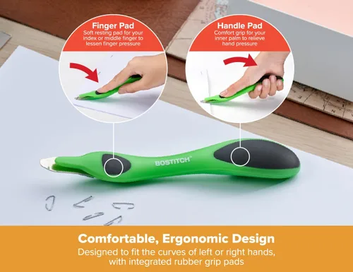 Miniatura 6 de Bostitch Removedor magnético profesional de grapas fácil, palillo extractor de grapas de color neón, herramienta removedor de grapas para oficina