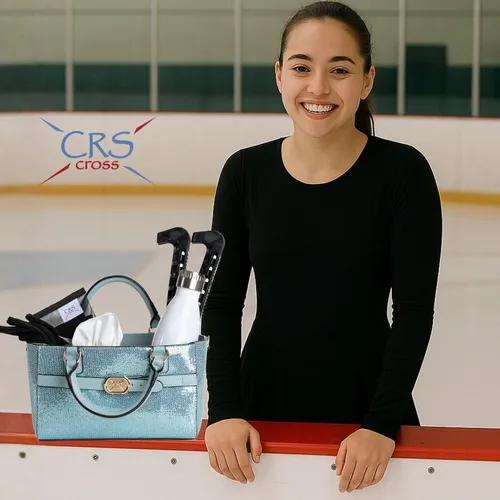 Miniatura 95 de CRS Cross Rink Side Tote. Ice Skating Accessory Bag-Figure Skating, Roller, Inline Skaters, Dance, Cheer.Organizes Guards Water Bottle Phone