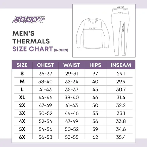 Miniatura 6 de Rocky - Conjunto de dos piezas de ropa interior térmica para hombre, 3XL