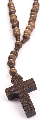 Miniatura 4 de Rosario de madera de tamaño pequeño de bolsillo Intercession fabricado en Brasil
