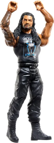 Miniatura 2 de WWE Mattel Roman Reigns Basic Series #108 Figura de acción en escala de 6 pulgadas con articulación y engranaje de anillo