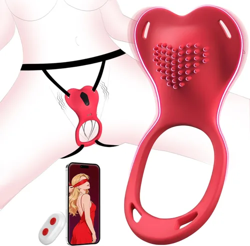 Miniatura 11 de ZOOPLOU BDSM - Vibrador portátil con control remoto para parejas, mujeres, adultos, juguetes sexuales para hombres, manos libres, vibrador de Rojo