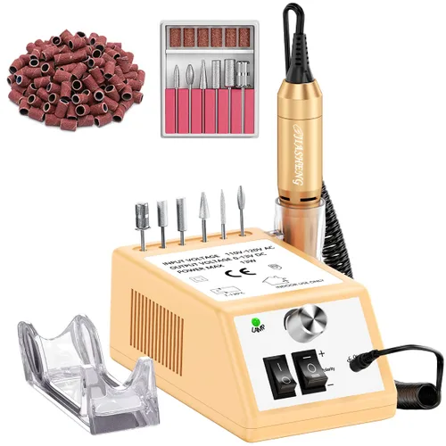Miniatura 15 de JIASHENG Taladro de uñas profesional, 20000 rpm, máquina de taladro eléctrico de uñas, lima de uñas electrónica, para uñas acrílicas, uñas de gel