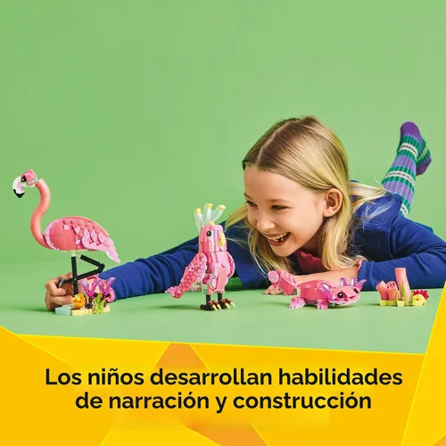 Miniatura 6 de LEGO Creator 3 en 1 Animales Salvajes: Juguete de Construcción de Animales de Flamenco Rosa - Juego con 3 Opciones de Construcción, Flamenco Rosa