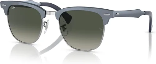Ray-Ban RB3507 Clubmaster Gafas de sol cuadradas de aluminio Azul sobre plata/gris