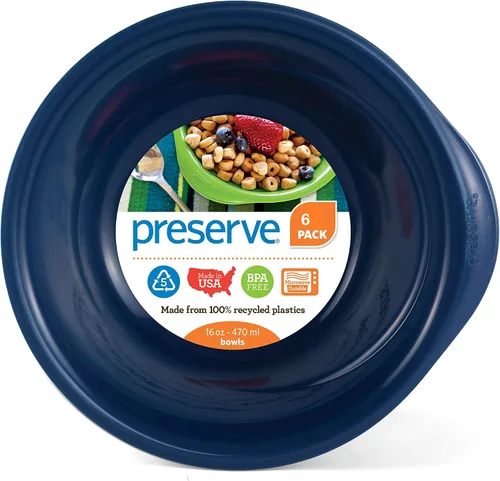 Miniatura 17 de Preserve Everyday - Juego de 4 cuencos de plástico reciclado de 16 onzas, rojo pimienta Rojo (Pepper Red)