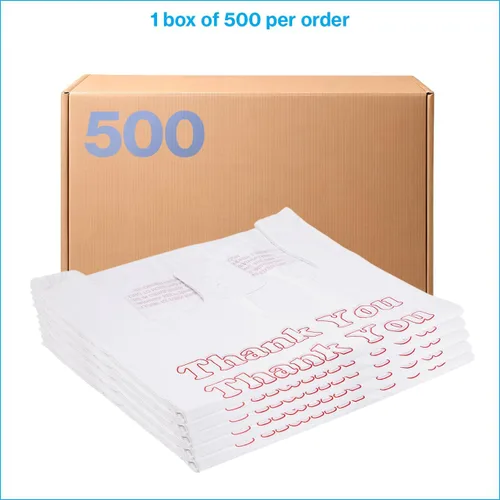 Miniatura 6 de SSWBasics - Bolsas de agradecimiento premium para camisetas - 500 - Paquete, 18" x 8" x 30", espesor de HDPE de 0.48 mil - Ideal para restaurantes
