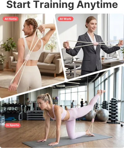 Miniatura 4 de YOTTOY Banda de resistencia cruzada para entrenamiento de cuerpo completo, bandas elásticas de ejercicio para piernas, brazos, glúteos, bandas